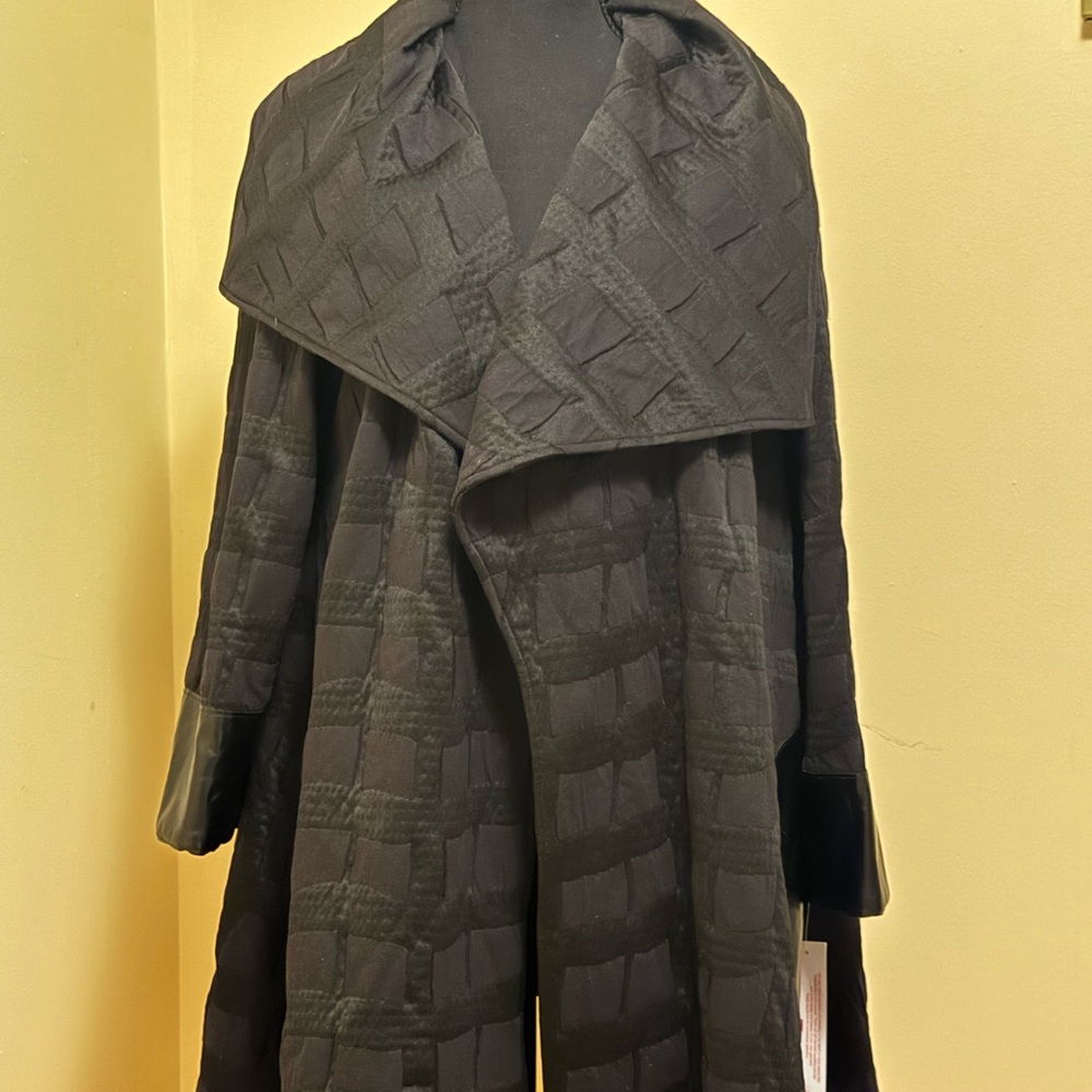 Chic Black Women's Cape Coat